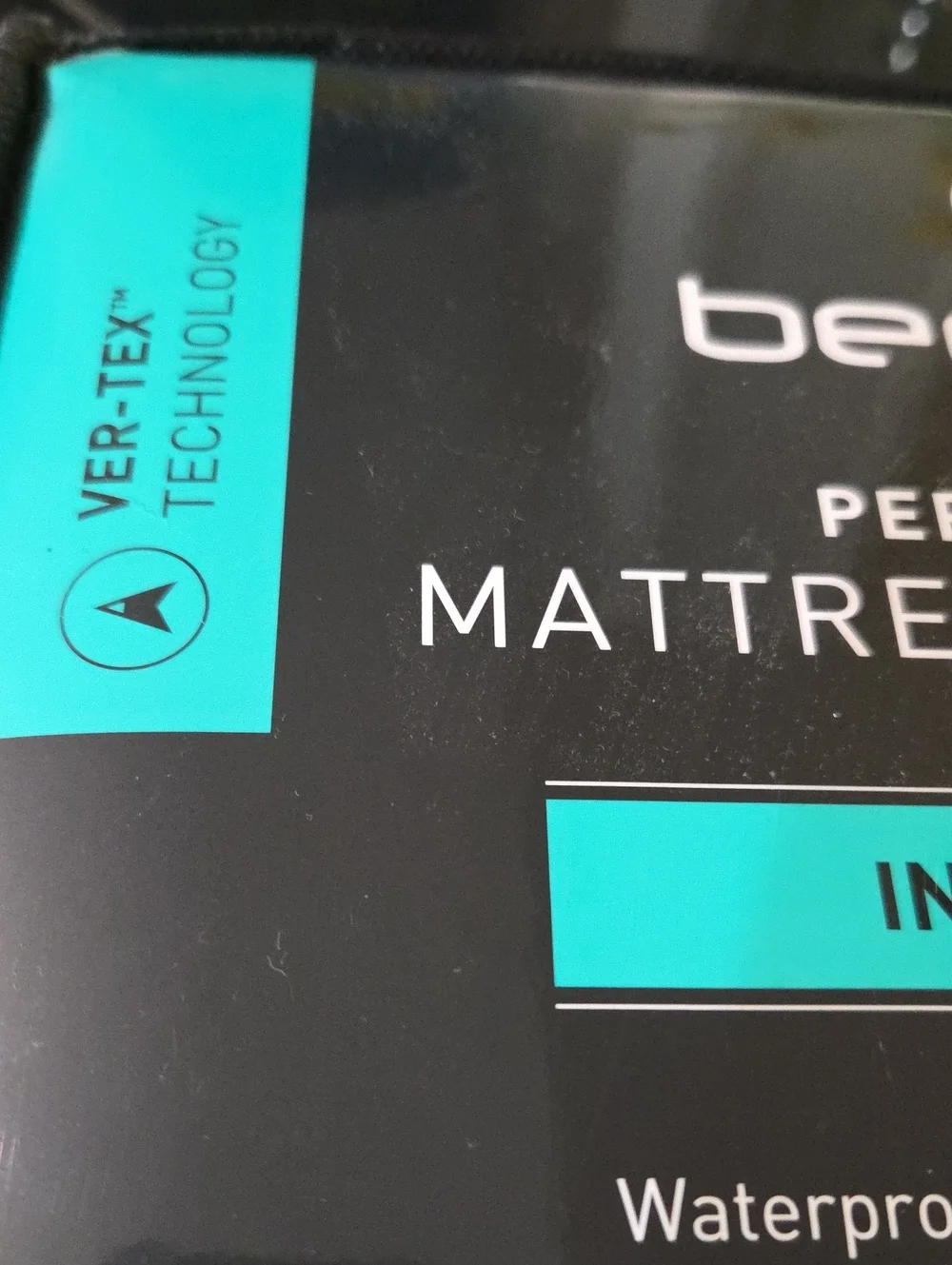 NEWedge Performance Instant Cooling Mattress Protector - White with Teal Accents